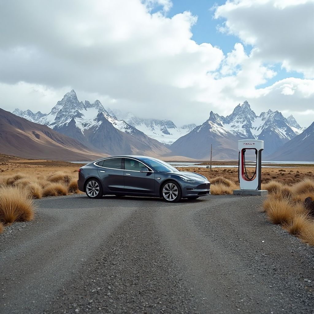 Corredor eléctrico en Ruta 40 Patagonia